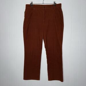 Talbots Women’s Heritage Corduroy Pants Straight Leg Orange Size 12